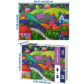 LAVIEVERT Rompecabezas de 500 Piezas para Adultos y niños, Pueblo bajo Las Estrellas