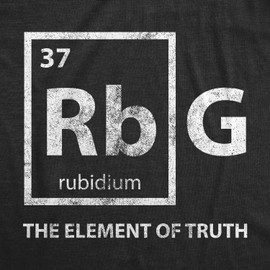 Womens RBG Element of Truth T Shirt Ruth Bader Ginsburg Supreme Court Science Tee Funny T Shirts Science Tops for Women Cool Political Top Women's Novelty Black 3XL