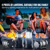 Happybuy LED Camping Lanterns, 4-Pack, with Magnetic Base, Battery-Powered, Lightweight