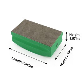 HOMESOM Diamond Hand Polishing Pads for Granite Stone Concrete Marble Foam Back Arc Design Electroplating Sanding Pads 60 Grit