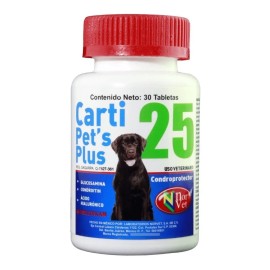 Carti Pet's Plus 25 Con 30 Tabs Condroprotector Perro Grande