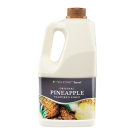 Tea Zone J1071 64 oz Pineapple Syrup for Tea, Beverages, Sweets, Ice Cream, Cocktails Blending