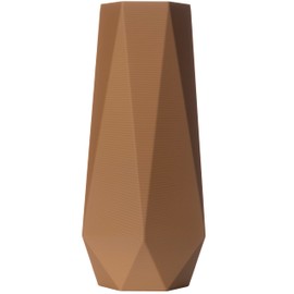 3D Vase Bao Decorative Vase XL 38 cm Floor Vase Decorative Vase Pampas Grass Dried Flowers (Brown)