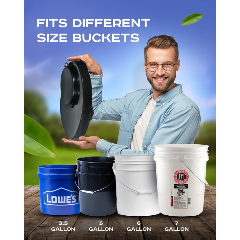 Skywin Storage Lid with Easy Pour Spout for Bucket -