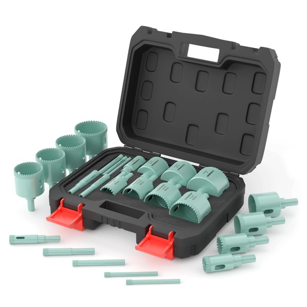 CSOOM Diamond Hole Saw kit - 13 Piece, Brazed Hollow