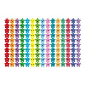 Star Stickers,30 Sheets Colourful Reward Star Stickers Reward Chart for Children School Students to Praise Good Work and Behaviour Easy Peel Small Happy Face Star Stickers
