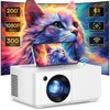 Portable Outdoor Projector, [Electric Focus] Mini Projector With WiFi and