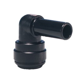John Guest Speedfit Stem Elbow, 12mm Push-Fit Fitting, 90° Swivel Connection, Pack of 2
