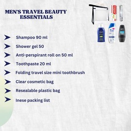 Travel Toiletries Set for Men, Mini Travel Toiletries, Travel Man Toiletries Set, Holiday Toiletries, Mini Toiletries Airport Approved Liquids