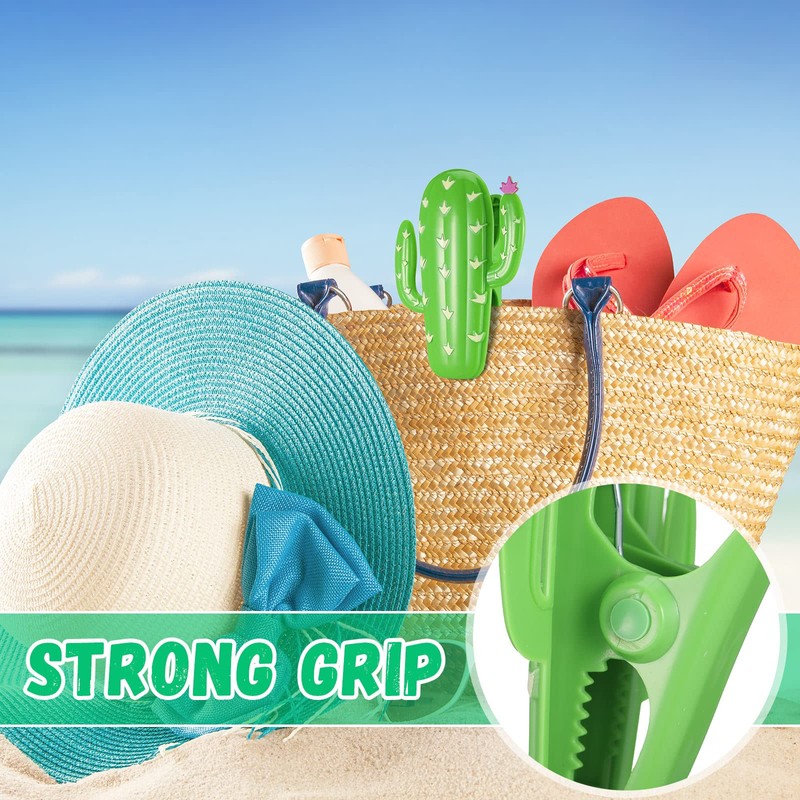 6 Pieces Beach Towel Clips Plastic Large Beach Towel Holders