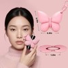 4PCS Butterfly Silicone Lipstick Holder Keychain, Fit Lip Balm/Lip Tint