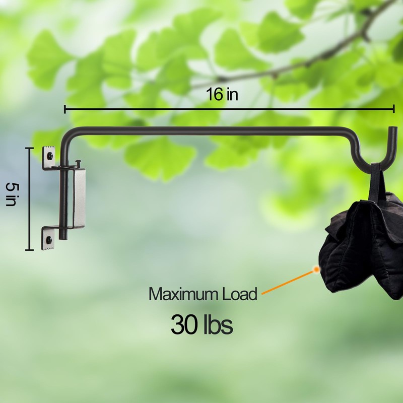 16"Swivel Plant Hanger - 360° Outdoor Hanging Brackets with 12-Directional