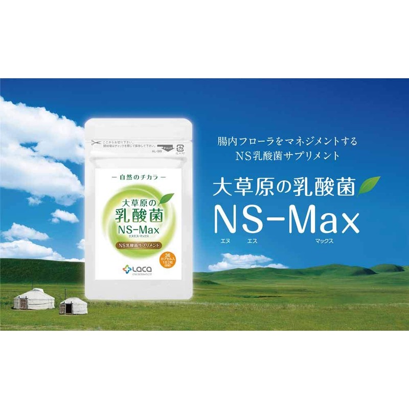 Rakua Prairie Lactobacillus NS-Max (36 Capsules) x 2 Sets