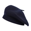 ZLYC Women's Classic French Artist Beret Beret, Navy Blue, One