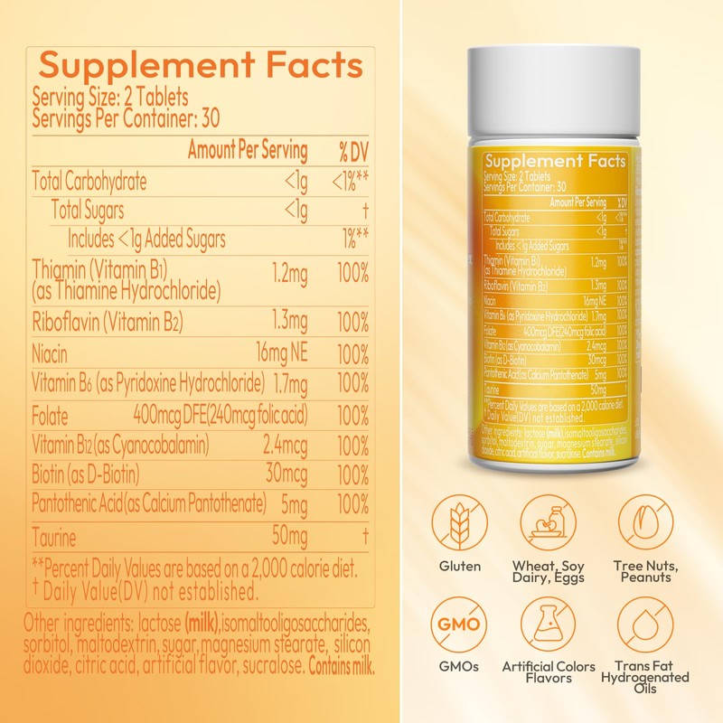 LOTFLY Vitamin B Complex with B1, B2, B3, B5, B6,