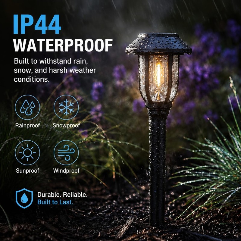 Luces solares exteriores DOESLAG BG-AA64B3-12 – Pack 12 de 3000K,
