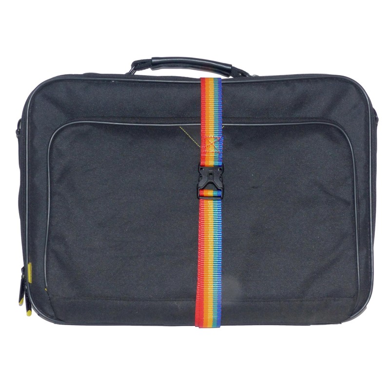 Webbing Strap with Quick Release Buckle, Pack of 2 (Rainbow,