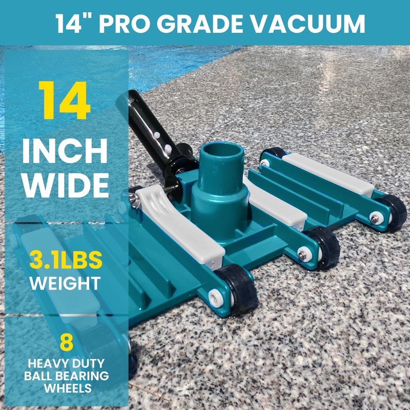 Deluxe Swimming Pool Cleaning Kit Including Pool Net and Vacuum