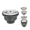 QruiLanTu 3-1/2'' ﻿Kitchen Sink Drain Kit Sink Drain Basket Sink