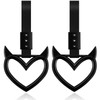 Fabbay 2 Pieces Heart Handle Ring Bumper Warning Car Accessory