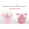 Golden Apple, 9oz-50sets Pink Red Plastic Cups with Clear Flat