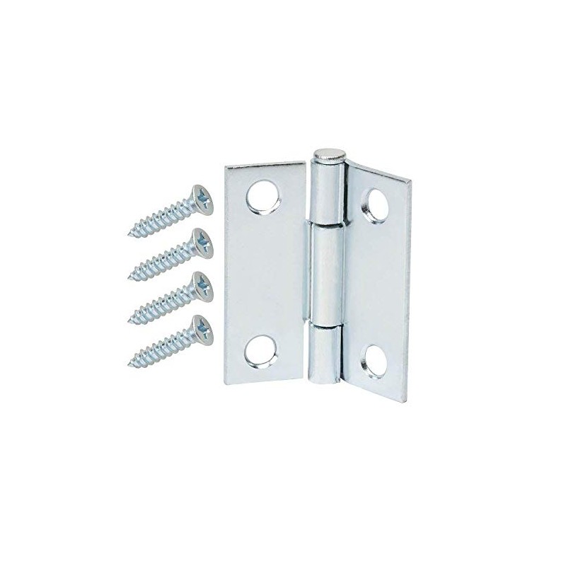 Everbilt 1-1/2 in. Zinc Plated Narrow Utility Hinges (2-Pack)