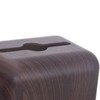 Tissue Box Cover Wood Grain Easy Refill Rectangular Stylish Elegant