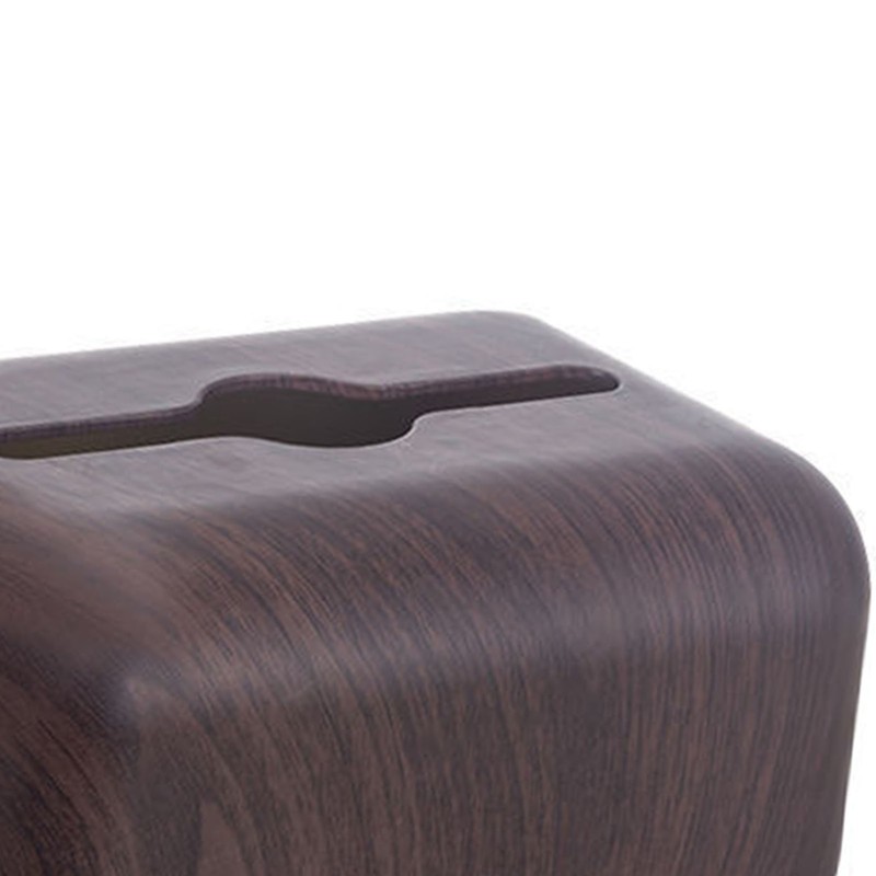 Tissue Box Cover Wood Grain Easy Refill Rectangular Stylish Elegant