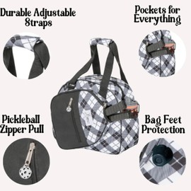 born to rally Pickleball Bag (Black)