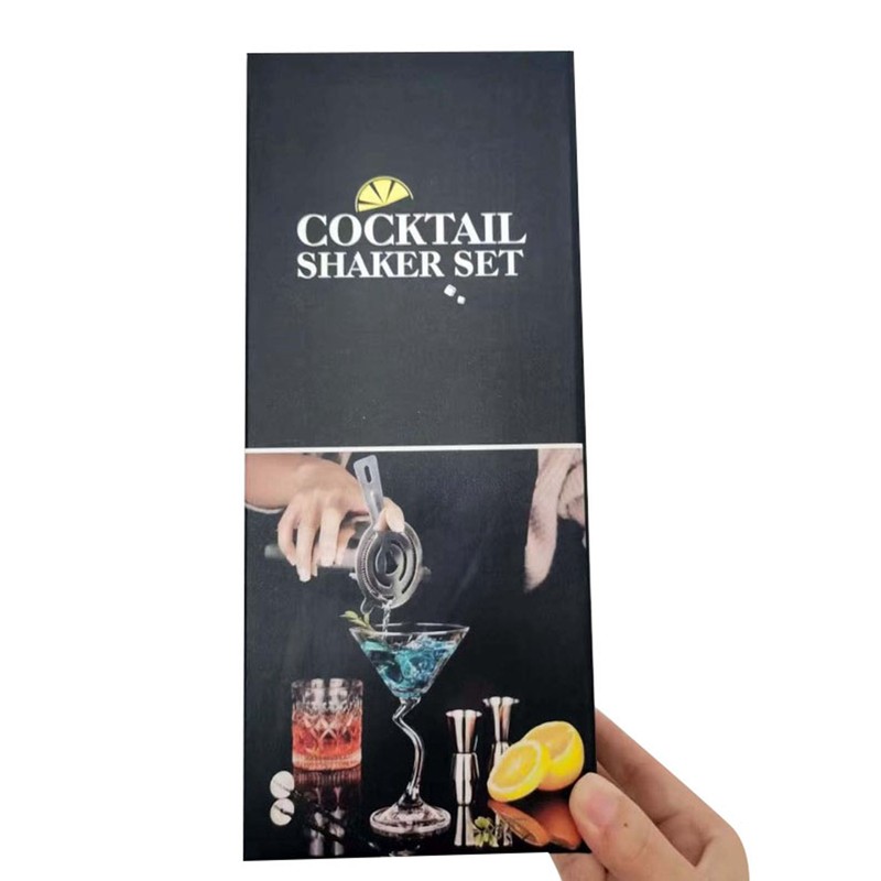 6Pcs Bartender Kit Stainless Steel Cocktail Shaker Mixing Stick Bar