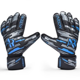 Anrrew Football Goalkeeper Gloves with Finger Protection and Double Wrist Guards. Goalkeeper Gloves Ensure Extreme Strong Control and Grip. For Teenagers, Children and Adults