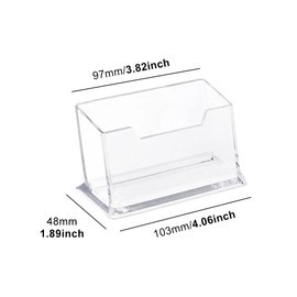 Pixaro Pack of 6 Business Card Holders - Acrylic Business Card Stand Business Card Holder Stand Transparent Business Card Table Stand for Office Collection Organiser