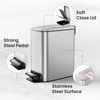 Cesun Small Bathroom Trash Can with Lid Soft Close, Step