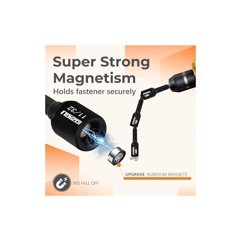 17PCS Magnetic Nut Driver Set | SAE and Metric |