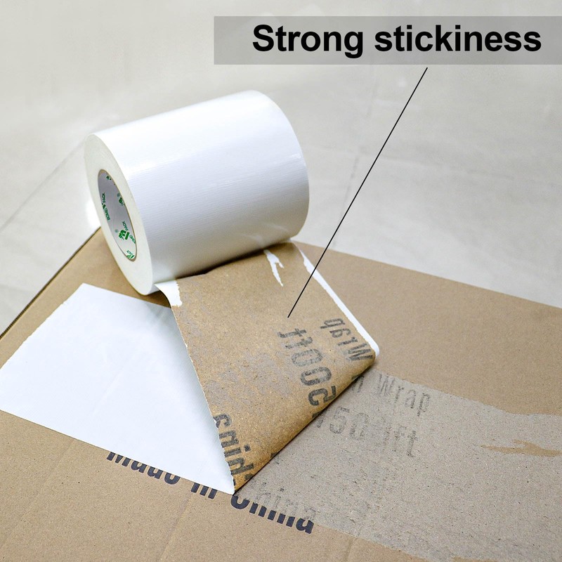 BOMEI PACK White Duct Tape 6 inch, Industrial Grade 6
