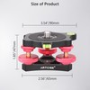 ARTCISE Tripod Levelling Base, 3-Axis Tri Wheel Head Made of