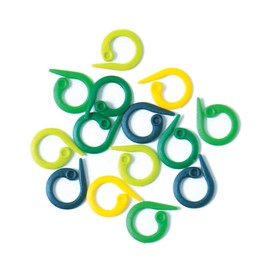 KnitPro 30 x Split Ring Markers Green Blue Yellow K10898
