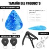 60pcs Púas para Guitarra, Accesorios para Guitarra, con Cejilla y