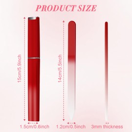 NICEMOVIC 6 Pack Glass Nail File with Case,Unique Christmas Gifts Stocking Stuffers for Women Adults,Crystal Fingernail Files Set 6 Colors(Classic Color)