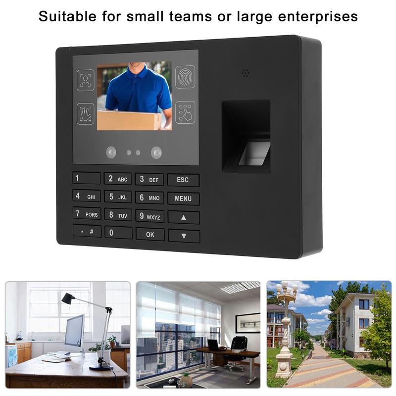 2.8 Inch Biometric Time Clock Multifunction Employee Time Attendance Machine