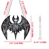 LXQTAO Resin Cute Skull & Acrylic Bat Rearview Mirror Decorations,