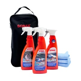 SONAX Spray Ceramic Combo | High-Performance Ceramic Coating for Paint Protection | Hydrophobic Water Repellent, Long-Lasting Shine & Scratch Resistance | Son-SPRCER-KIT