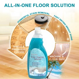 200X Concentrated Floor Cleaning Solution for All Robot Vacuum and Mop, Wet Dry Vacuums Compatible with Eufy, Roborock, Roomba, Tineco, Bissell, Shark, 29.76 fl oz Makes 47 Gallon Cleaner(Ocean Scent)