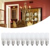 10Pcs 1.5W LED Candle Light Bulb Screw Socket Bulb Lamp