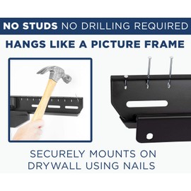 No Stud TV Wall Mount by Mount-It! - Low-Profile Tilting Hanger Mount for No-Damage No Drill Dry Wall Installation | 110 Lbs Weight Capacity, Up to VESA 600x400