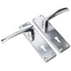 Merriway BH00002 Bright Aluminium Lock Handle Set, 150 mm (6