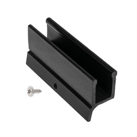 Shuisen Sliding Shower Door Bottom Guide 1/2" x 3" Fit for Glass Sliding Shower Doors Up to 1/2" Wide, Shower Door Plastic Track Guide with Screw, Shower Door Replacement Parts, Black 1 Pack