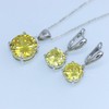 GZWHD Yellow Citrine Necklace and Earrings Sets for Women,Birthday Gift