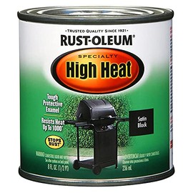 Rust-Oleum 7778730 1/2-Pint 8-Ounce Protective Enamel, Satin BBQ Black