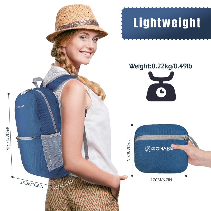 ZOMAKE Ultra Lightweight Foldable Backpack - Packable Foldable Rucksack 20L